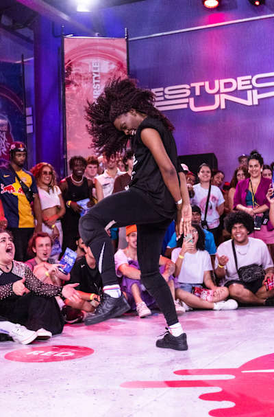 Darlita Albino competes at Red Bull Dance Your Style in Rio de Janeiro, Brazil on October 22, 2022  