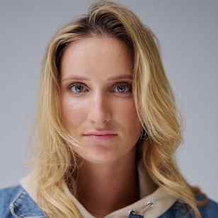 Marketa Vondrousova poses for a portrait in Prague, Czech Republic on December 3, 2023.