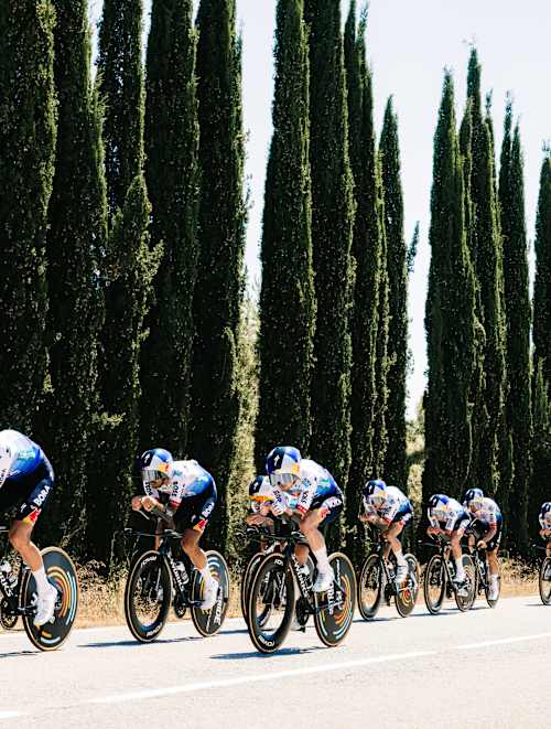 Red Bull – BORA – hansgrohe trains for the TTT at the Tour de France
