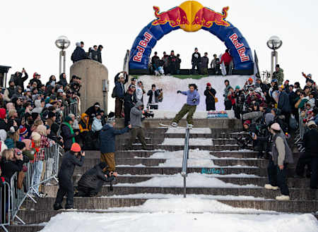 Egan Wint hits the final rail at Red Bull Heavy Metal 2023 in Detroit