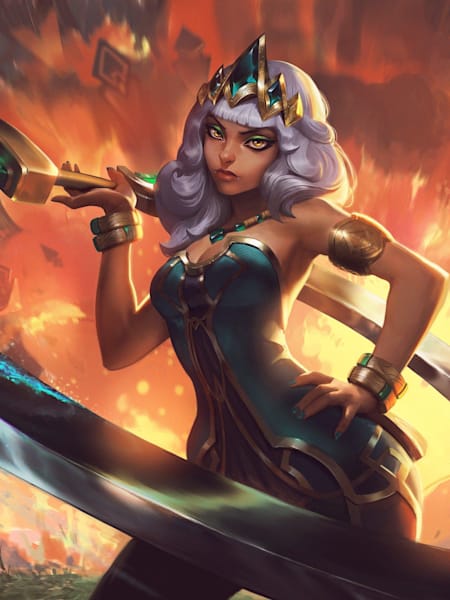 Qiyana champion splash art.