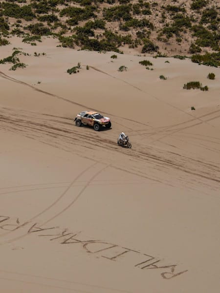 Retour sur la huitième étape du rallye-raid Dakar 2018 avec le vainqueur Stéphane Peterhansel.