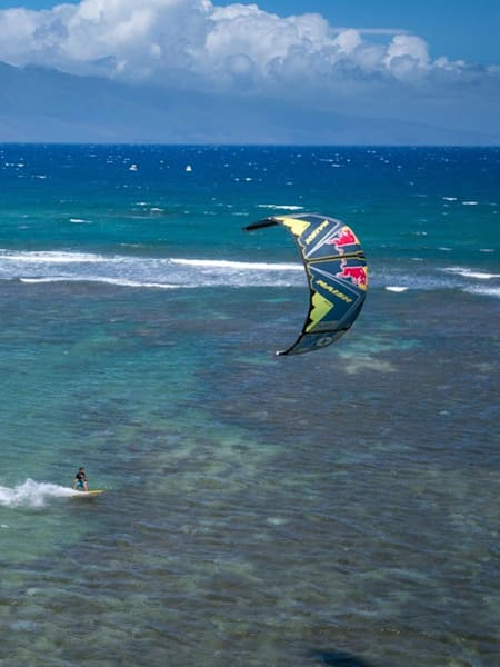 Lenny used a hydrofoil kiteboard for two crossings