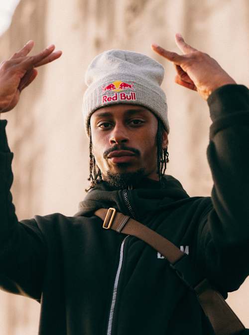 Stalamuerte poses during the Red Bull All Stars Stala Muerte tour in Johannesburg, South Africa, on 12–13 May 2026