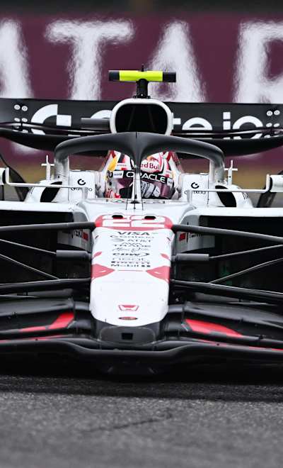 Yuki Tsunoda races in the Oracle Red Bull Racing RB21 during the 2025 F1 Grand Prix at Suzuka, Japan.