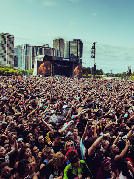 The massive crowd at Lollapalooza 2018.