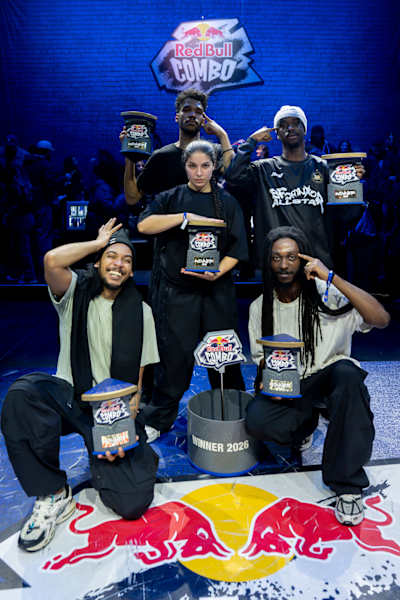 Team Brainstorm celebrate winning the inaugural edition of Red Bull Combo in Paris in January 2026. The crew consists of Dykens, Zyko, Ines, Lil Kens and Zeenom.