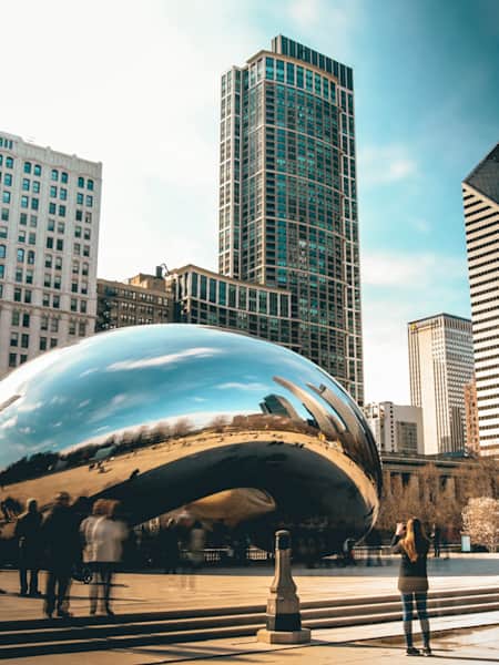 Cloud Gate "The Bean" at Chicago, Illinois