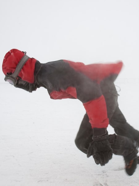 Im Kampf gegen den Wind am Mount Washington