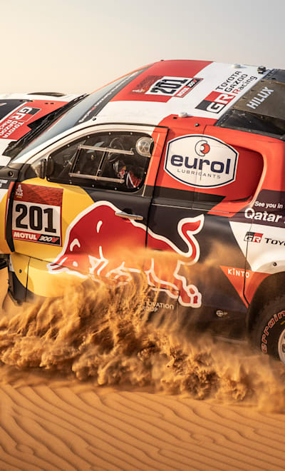 Nasser Al-Attyiah and Mathieu Baumel perform during testing in Dubai, UAE on November 4, 2021