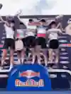 Red Bull-sponsored athletes celebrate victory at the UCI Cross-Country Mountain Bike World Cup 2024 event in Lake Placid, USA