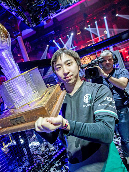 Fujimura pictured soaking up his victory at Red Bull Kumite 2018.