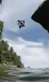 Dowdy was pulled by a winch to bank off the rock
