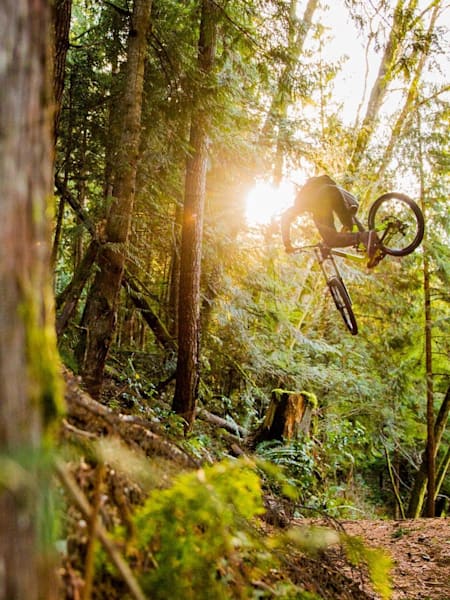 Brendan Howey whips through the trees