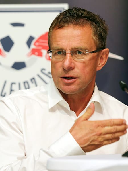 Ralf Rangnick during a RB Leipzig press conference in Leipzig, Germany on August 1st, 2014.