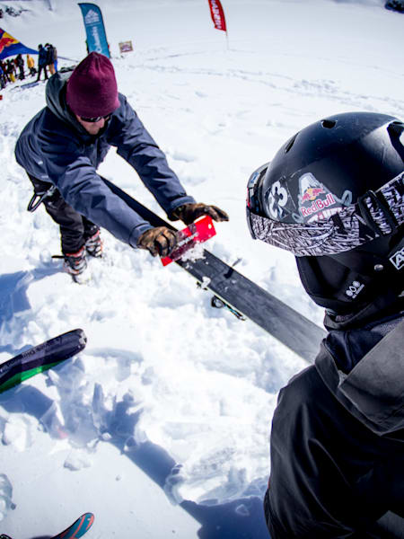 Participants prepare their equipment prior to Red Bull Out of Hell 