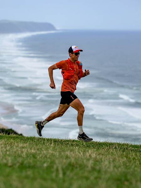 Ryan Sandes is seen during a training and route scouting weekend in George, South Africa on April 29, 2023. 
