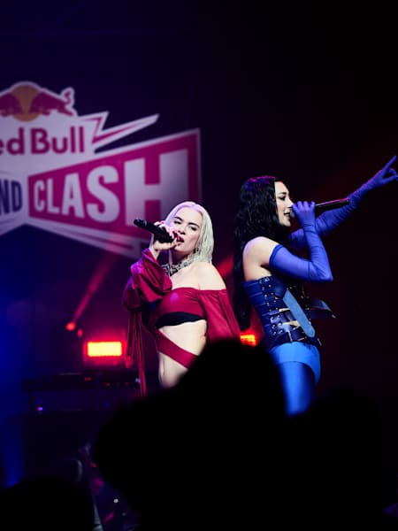 Elif and Mathea perform at the Red Bull Soundclash in Vienna Austria on February 10, 2024
