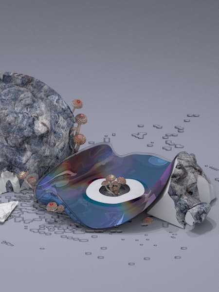 Illustration representing the evolution of post-internet music.