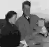Sir Edmund and Lady Louise Hillary with their son Peter, 1955.