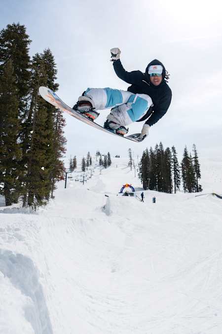Zeb Powell at Red Bull Slide-In Tour 2023 at Boreal Mountain in California 