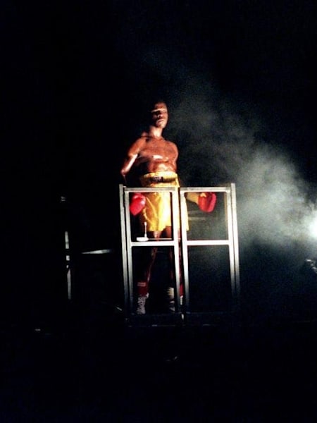 Chris Eubank enters the ring