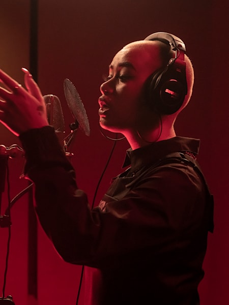 Western Sydney rapper and singer A.Girl recording her Red Bull 64 Bars