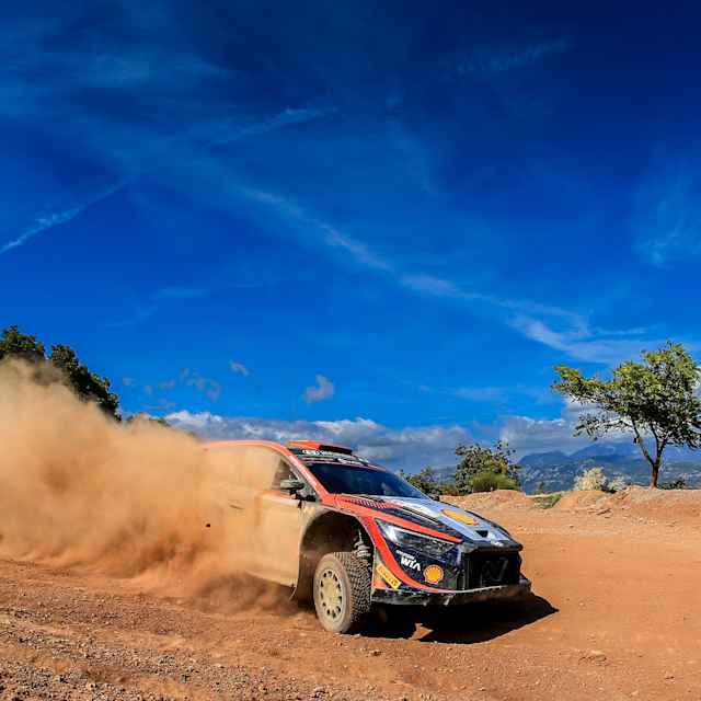 Dani Sordo and co-driver Carrera Cándido during the ΕΚΟ Acropolis Rally Greece in Lamia on September 10, 2023