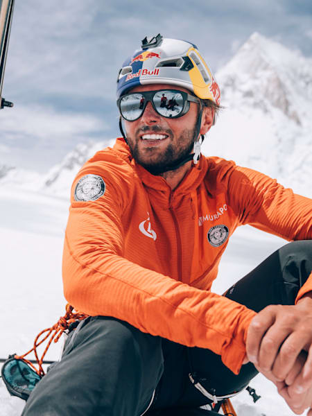 Andrzej Bargiel as seen after the summit attack and ski down from Gasherbrum II on July 19.