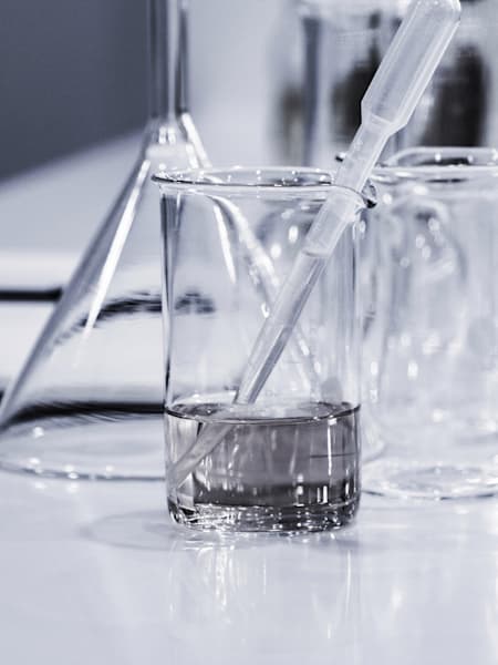 A photo of a science test being carried out.