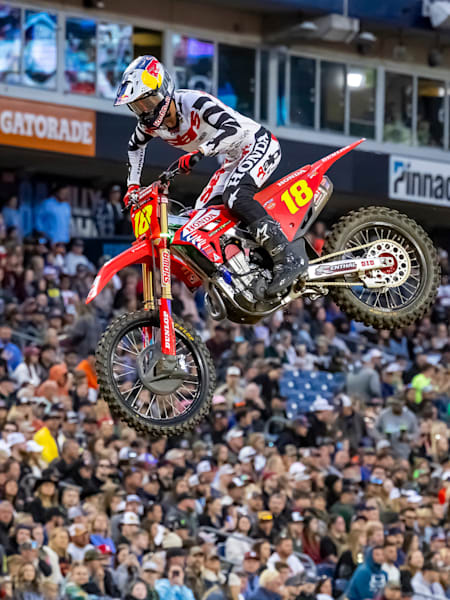 Jett Lawrence at AMA Supercross Series Round 14 at Nissan Stadium