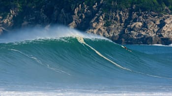 Huge XXL swell at Mexi-Pipe, Puerto Escondido, Mexico