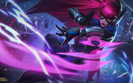 Artwork of Irelia in her Infiltrator skin from League of Legends.