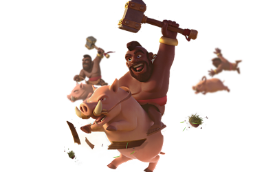 Hog riders in Clash Royale.