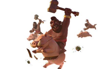 Hog riders in Clash Royale.