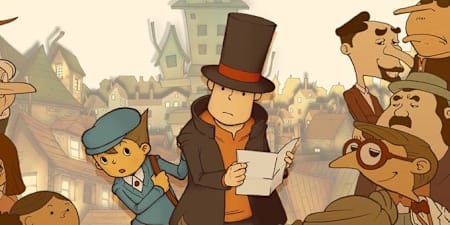 Professor Layton und Luke lösen einen kniffeligen Fall
