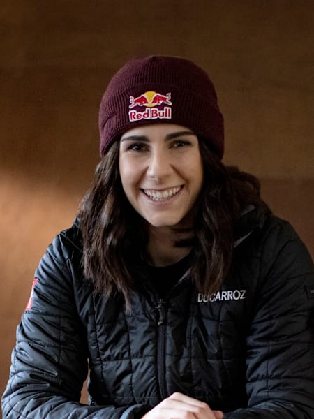 Nikita Ducarroz poses for a portrait at Daniel Dhers Action Sports Complex in Raleigh, North Carolina on February 1, 2021.