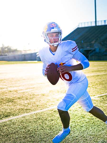  Arch Manning poses for a portrait in Austin, Texas, USA on January 23, 2025. 