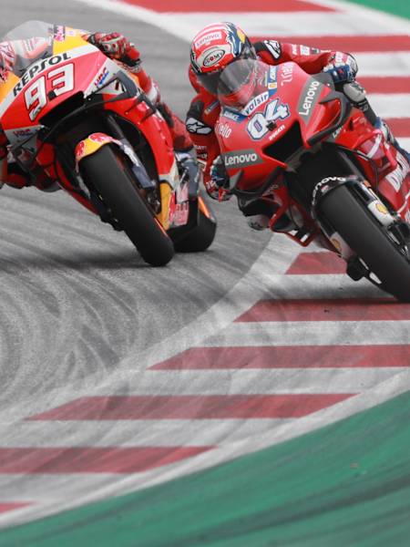 Marc Márquez y Andrea Dovizioso, Gran Premio de Austria de MotoGP 2020.