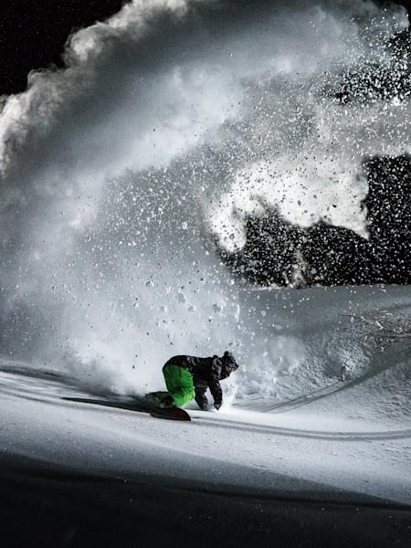 Mark Landvik riding in Hakuba, Japan.