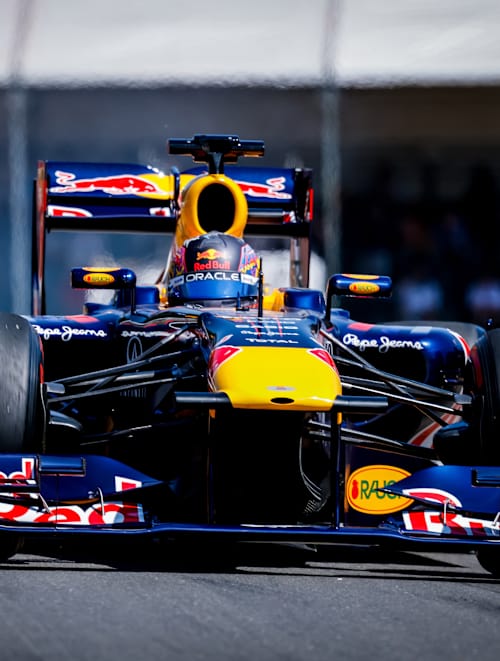 Patrick Friesacher takes the Oracle Red Bull Racing-Renault RB8 for a drive at the 2025 Goodwood Festival of Speed in the UK