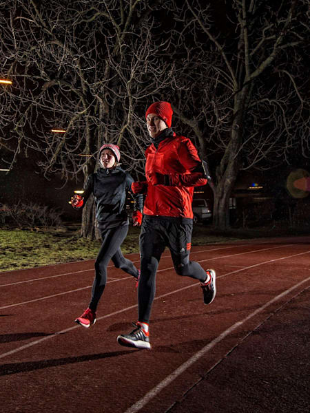 Winner from 2015 Dominika Stelmach performs during a Wings for Life World Run Preshoot in Warsaw, Poland on February 1, 2016
