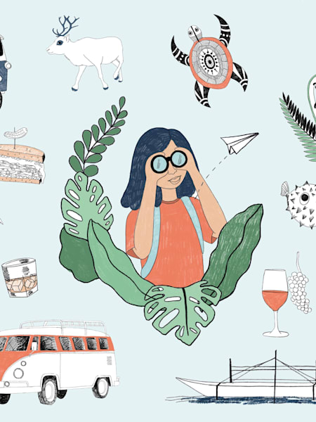 Ilustración sobre algunas de las mejores aventuras del mundo.