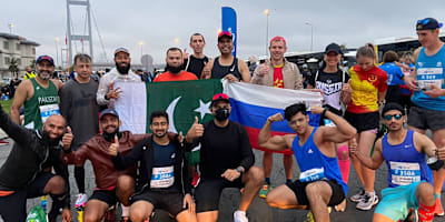Participants from Pakistan at Istanbul Marathon