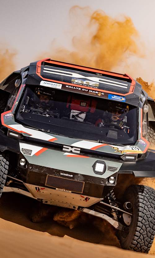 Sébastien Loeb from Dacia Sandriders Team is seen at second stage of the Rally Du Maroc 2024 in Zaghura, Morocco on October 8, 2024. 