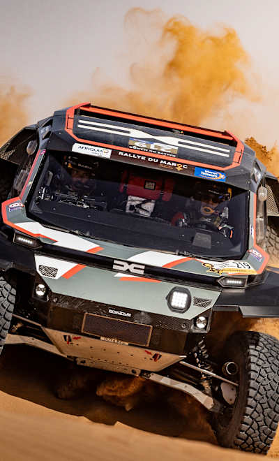 Sébastien Loeb from Dacia Sandriders Team is seen at second stage of the Rally Du Maroc 2024 in Zaghura, Morocco on October 8, 2024. 