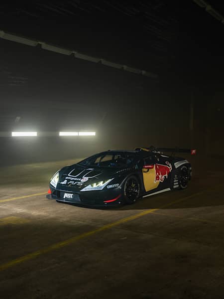 Foto zeigt den ABT Lamborghini Huracán GT3 EVO2, mit dem Red Bull ABT Sportsline beim 24-Stunden-Rennen am Nürburgring antritt.