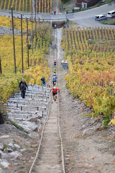 Race action from the Kilomètre Vertical de Fully 2017.