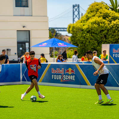 Event participants compete at Red Bull Four2Score National Finals in, San Francisco, California, USA on August 09, 2025.