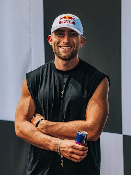 Jake Dearden poses for a portrait at the HYROX World Championship in Nice, France, on June 9, 2024.